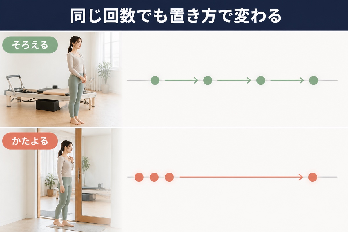 回数より間隔。同じ月4回でも、そろえた置き方と偏った置き方で残り方が変わる