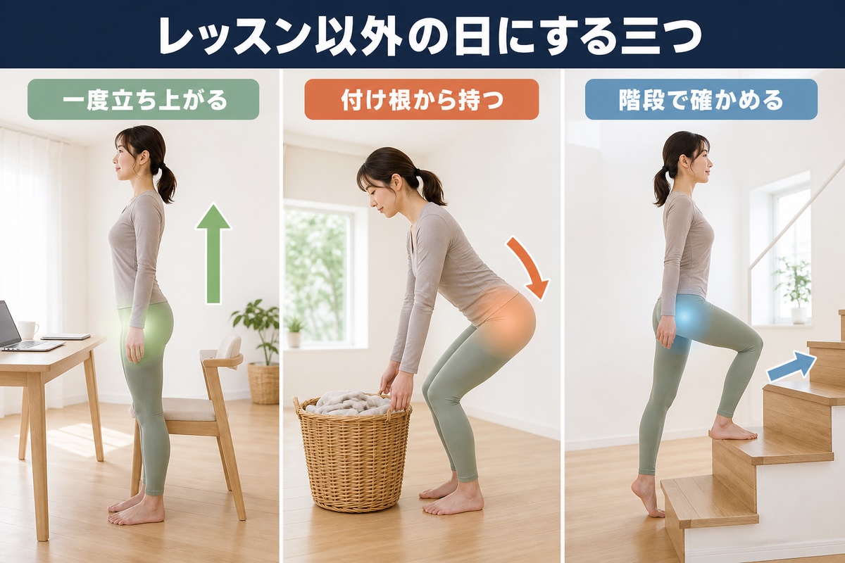 週1回の組み立て。レッスンの日と、残り6日間の日常の使い方