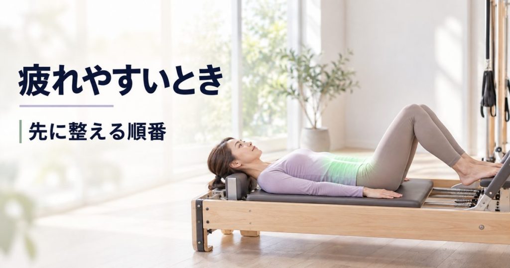 体力をつけたいのに疲れやすい。先に整える3つの順番