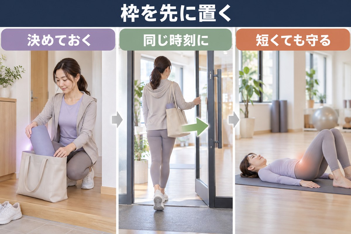 1週間の中に運動の枠を置く組み立て方